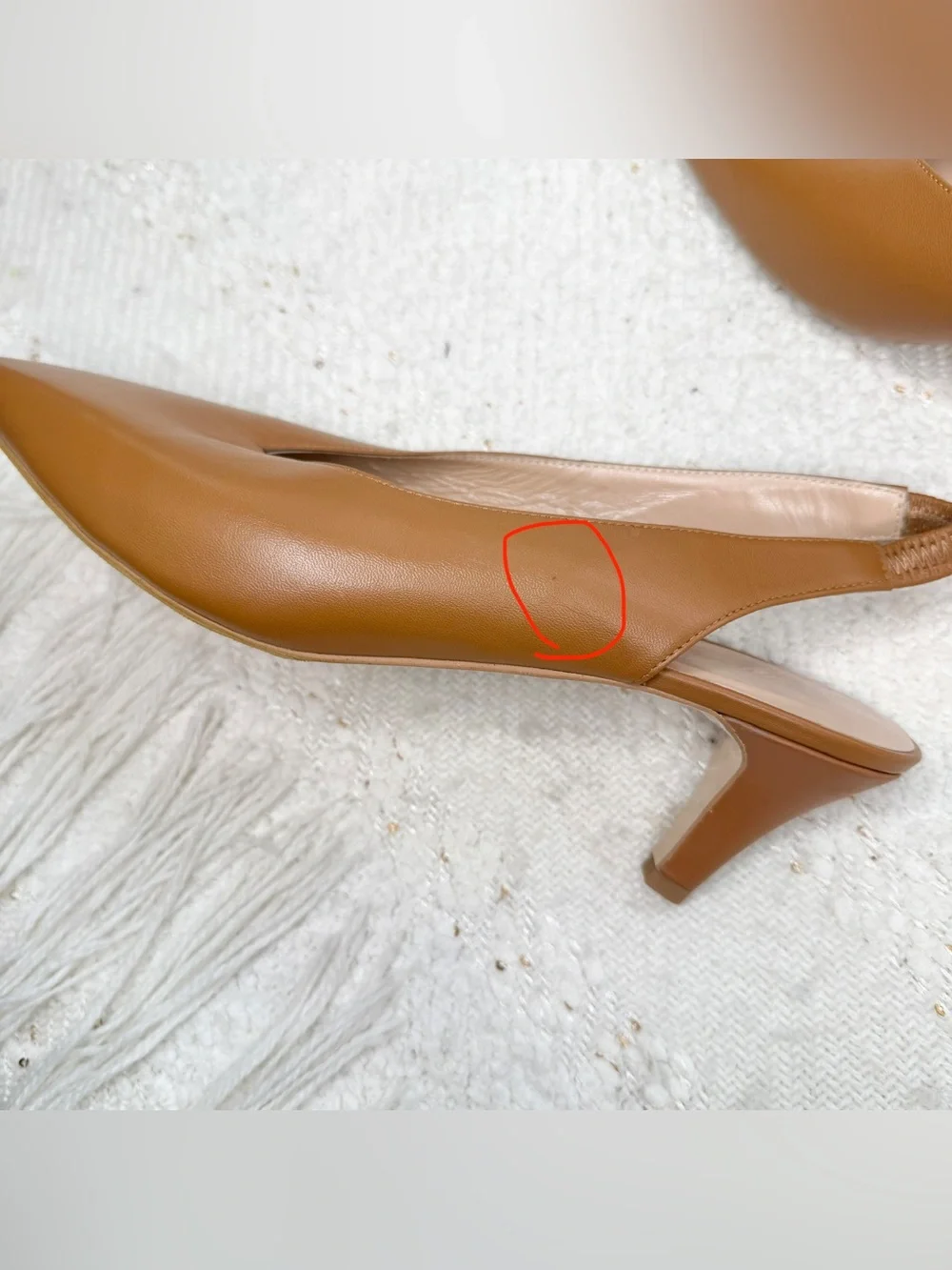 Kachorovska heels light brown leather slingback dress shoes size 8